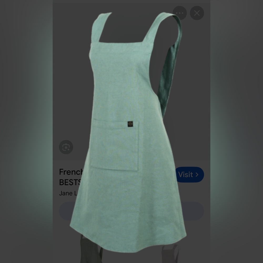 Haomy (formerly Harmony) Kyoto French Linen Apron, Celadon, NWT